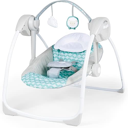 Ingenuity: ity by Ingenuity Swingity Swing Easy-Fold Portable Baby Swing, 0-9 Months Up to 20 lbs (Goji)