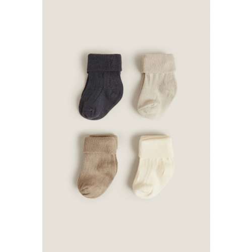 MULTICOLOURED BABY SOCKS (PACK OF 4)