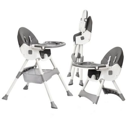 Napei 6- in -1 Baby High Chair with 5 -Point Safety Harness and Adjustable Dining Tray,Foldable High Chair for Space-Saving-Green