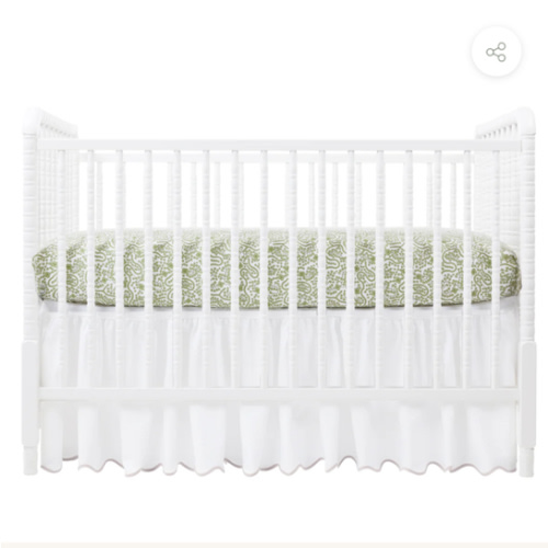Shelby Green Crib Sheet