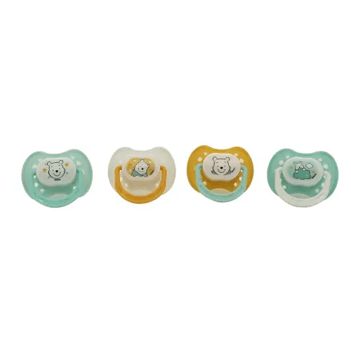 Disney Cudlie Winnie The Pooh Baby 4 Pack of Pacifiers