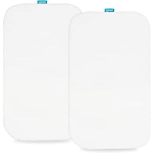 100% Cotton Bassinet Sheets Compatible with AMKE 3 in 1 Bassinets(35" X 20"), Uiuwoo, Foalom, YADAQE, Bellababy, Milliard, and TCBunny Bassinet, 2 Pack, Ultra Soft Bassinet Sheet for Baby, White : Baby