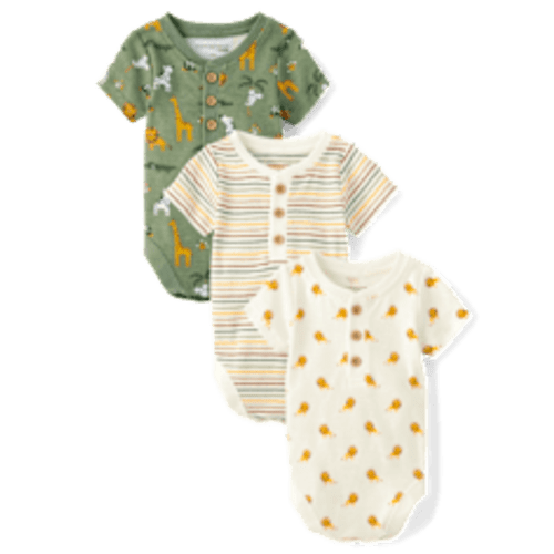 Baby Boys Long Sleeve Animal Bodysuit 3-Pack - Homegrown by Gymboree - GREEN | Gymboree