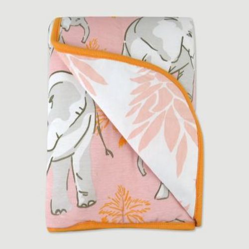 Honest Baby Lightweight Knit Quilt - Pink Elephant