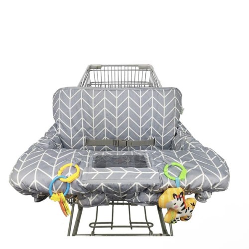 Shopping Cart Cover for Baby ICOPUCA Cotton High Chair Cover, Reversible, Machine Washable for Infant, Toddler, Boy or Girl (Grey Arrow Print)