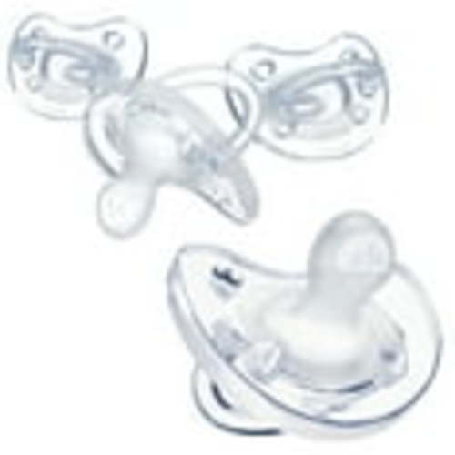 Chicco PhysioForma® Orthodontic One-Piece Silicone Pacifier, 4-Pack, 0-6m - Clear, New