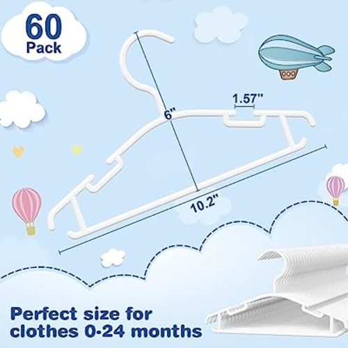 GoodtoU Blue Baby Hangers, 100Pack Baby Hangers for Closet Kids