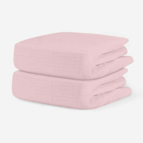 Breathable Organic Fitted Mini Crib Sheets - Mini / Sunset Pink Solid