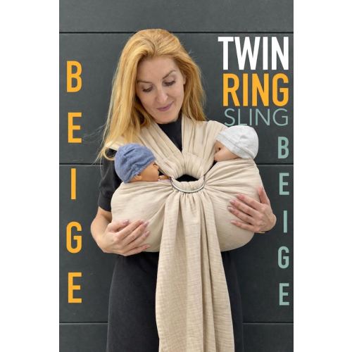 Twin Ring Sling, Twins Baby Carrier, Twins Sling for Newborn, 100% Organic Cotton, Muslin Ring Sling - Etsy
