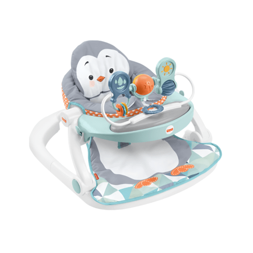 Fisher Price Premium Sit-Me-Up Floor Seat with Toy Tray, Penguin Island