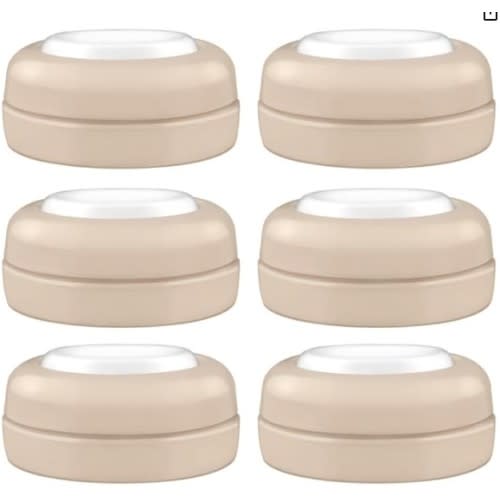 Maymom Screw Lids Aka Travel Caps with Rewritable Sealing Disc Compatible with Avent, Maymom Wide Mouth Bottles; Cap Replace Avent Natural Bottle Sealing Ring and Sealing Disc, 6pcs. (Yellow)