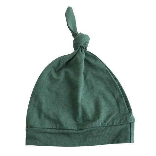 Solid Emerald Bamboo Knotted Hat