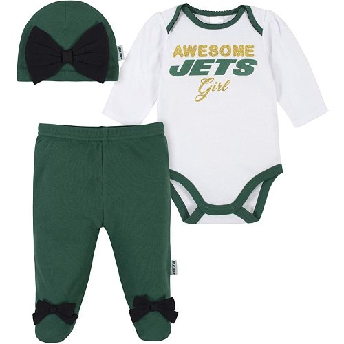 Gerber NFL Baby Girls Nfl Team Footed Pant and Bodysuit Gift Set