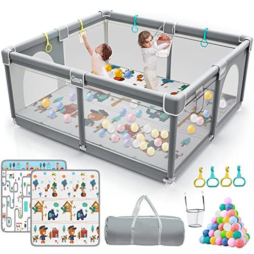 Large Playpen for Toddlers（Grey） – PandaEar