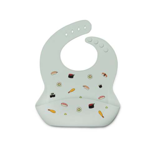 Silicone Bib Printed - Sushi