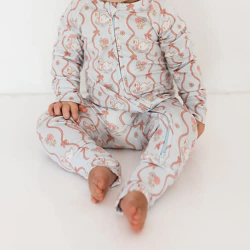 Blue Swan Zipper Romper – In my Jammers
