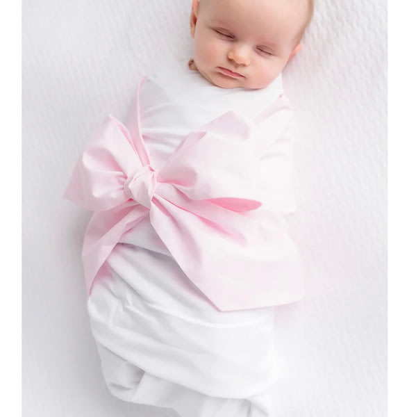 Bow Swaddle ® - Palm Beach Pink