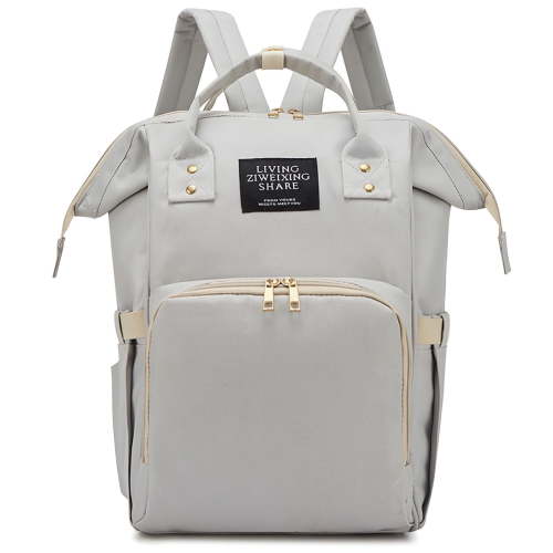 Diaper Bag Backpack,HDJ Large Capacity Travel Baby Diaper Bag with Insulated Pockets for Mom,Gray