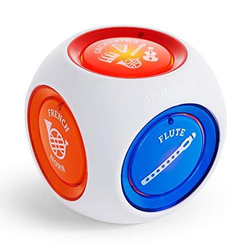 Munchkin Mozart Magic Cube Music Toy for Baby and Toddler - Includes 5 Instrument Sounds, 8 Mozart Songs and Lights