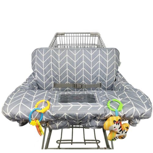 Shopping Cart Cover for Baby ICOPUCA Cotton High Chair Cover, Reversible, Machine Washable for Infant, Toddler, Boy or Girl (Grey Arrow Print)