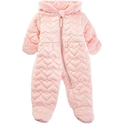 Rothschild Baby Girls' Hearts Design Winter Pram, Blush Pink, 6/9 Months