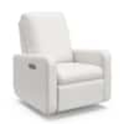 Graco Teddi Ivory Basketweave Power Recliner Swivel Glider with USB 06511-31W