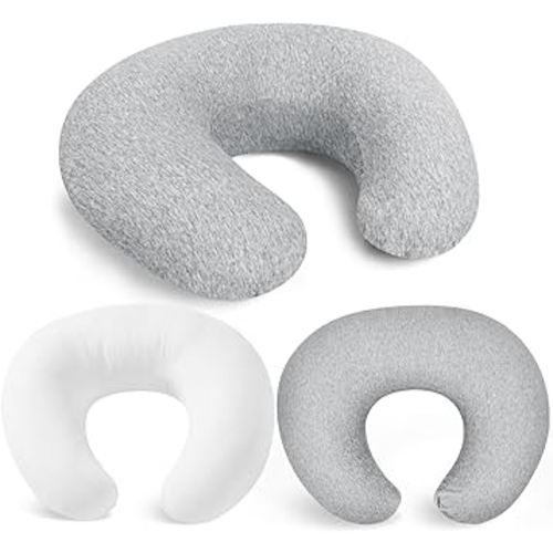 Nursing Pillow with 2 Covers, Feeding Pillows for Breastfeeding, Baby Nursing Pillow, Machine Washable
