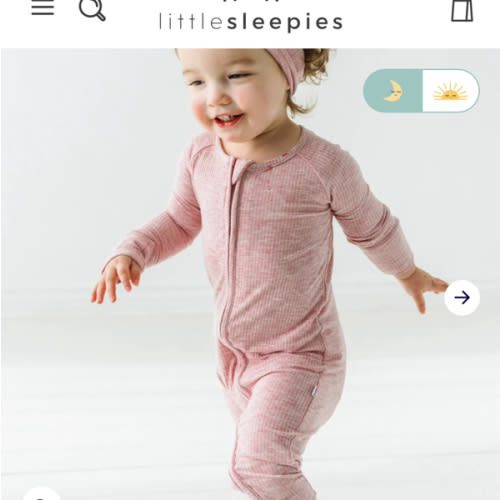 Heather Mauve Ribbed Zippy - Little Sleepies