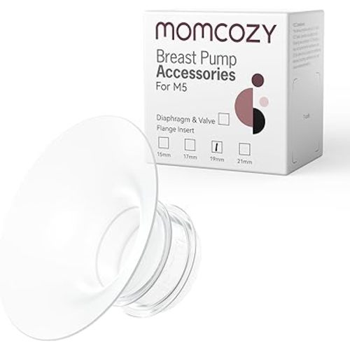 Momcozy Flange Insert 19mm Compatible with Momcozy M5. Original M5 Breast Pump Replacement Accessories, 1PC (19mm)