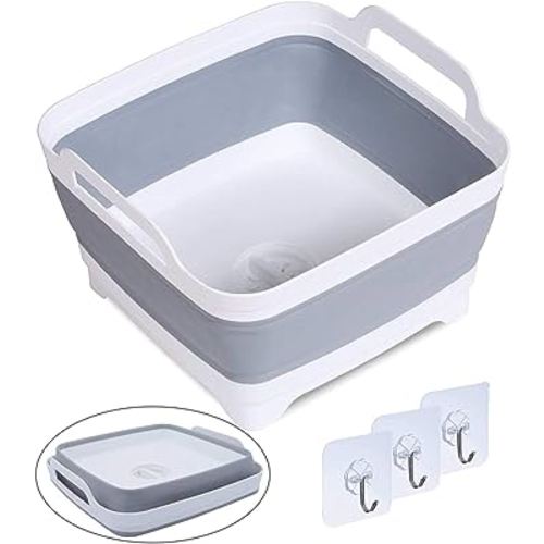 DUOFIRE Foldable Wash Basin 9L(2.37 Gallons) Dish Tub Collapsible Portable Dishpan (1 pc)