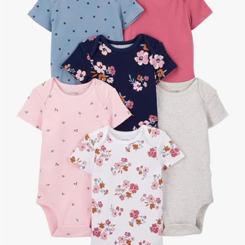 Simple Joys by Carter's Baby-Girls 6-Pack Short-Sleeve Bodysuit