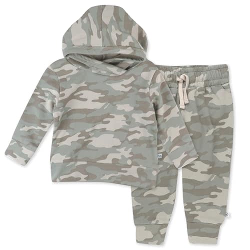 HonestBaby Multipack Pullover Hoodie Sweatshirt Jogger Sweatpant Sets Organic Cotton Baby, Toddler, Boys, Girls, Unisex