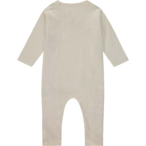 Long Sleeve Kimono Snap Style Romper, Cream - Babyface | Maisonette