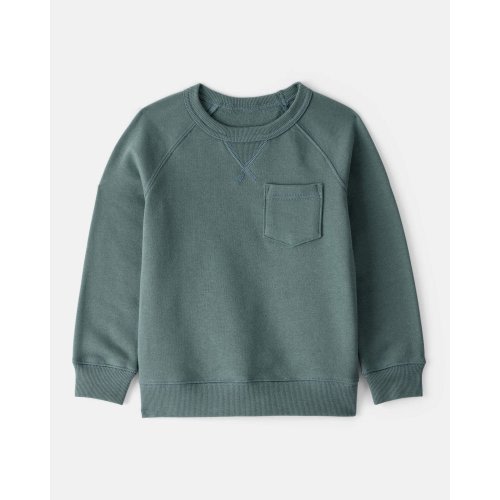 Toddler Boy Solid Fleece Long-Sleeve Sweatshirt - Green - Carter's | Carter's