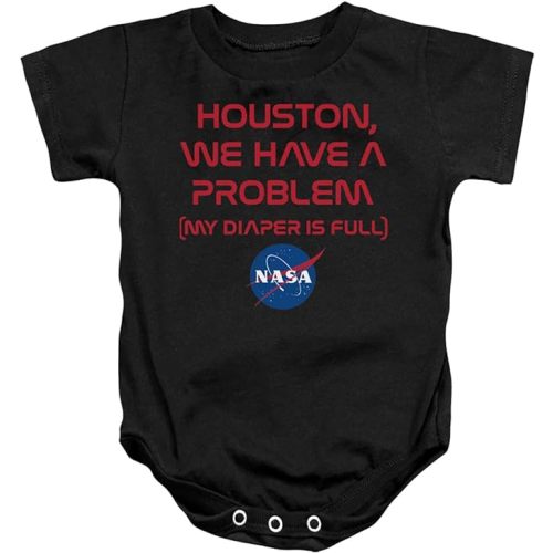 Popfunk NASA Problematic Diaper Infant Baby Boys & Girls Onesie Snapsuit - 6 Months