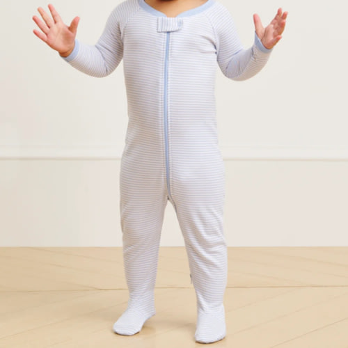 LAKE | Baby | Pima Cotton Pajamas | French Blue Baby Sleeper