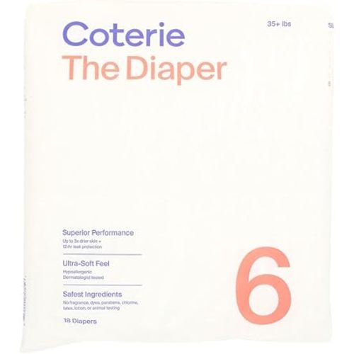 Coterie Diapers Size 6, 18 CT