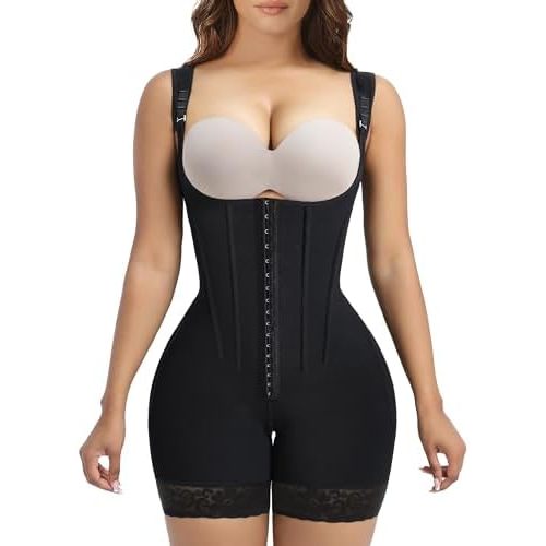YIANNA Fajas Colombianas Moldeadoras Shapewear Tummy Control Body Shaper Postpartum Butt Lift Compression Garment with Bones