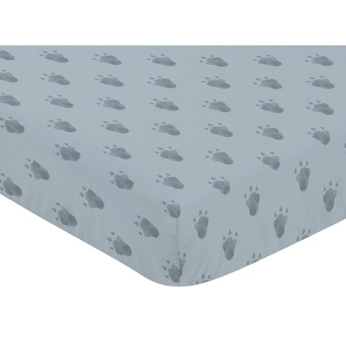 Sweet Jojo Designs Watercolor Dinosaur Dino Boy 4pc Nursery Crib Bedding Set Green Blue White Modern Jurassic Animal Footprint