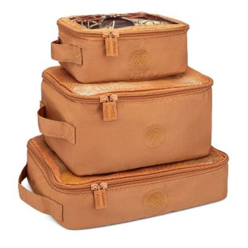 Parker Baby Co. Packing Cube Set - Mocha Checker