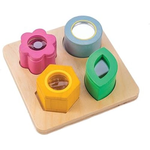 Tender Leaf Toys - Sensory Trays - Baby Blocks, Shape Sorter, STEM Learning Shape Identification Sorting Game Toy for Kids 18 Month + (Visual Sensory Trays)