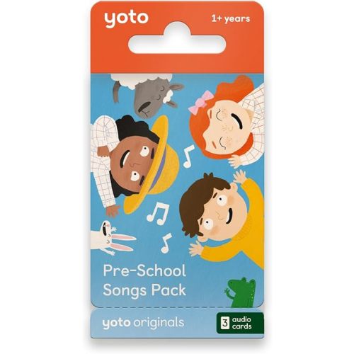 Yoto Pre-School Songs Pack - 3 Kids Audio Cards for Use with Player & Mini All-in-1 Audio Device, Screen-Free Listening with Fun Singalong Music for Playtime Parties & Travel, Ages 1+