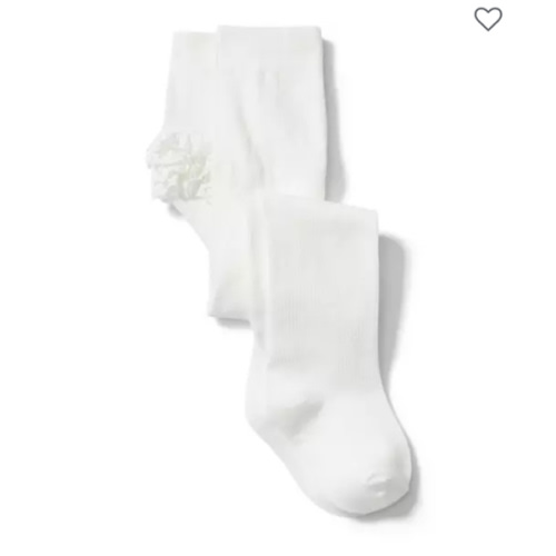 Baby White Ruffle Tight by Janie and Jack