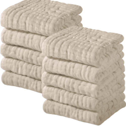 Yoofoss Muslin Baby Washcloths 100% Cotton Face Towels 10 Pack Wash Cloths for Baby 12x12in Soft & Absorbent Baby Wipes (Apricot) : Amazon.com.au: Baby
