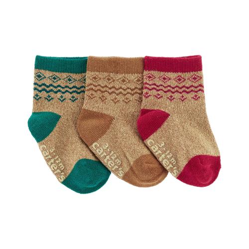 Baby 3-Pack Fair Isle Socks