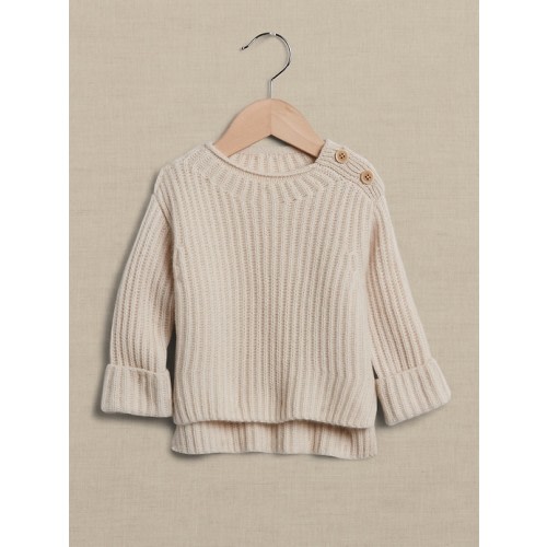 Cashmere Mock-Neck Sweater for Baby