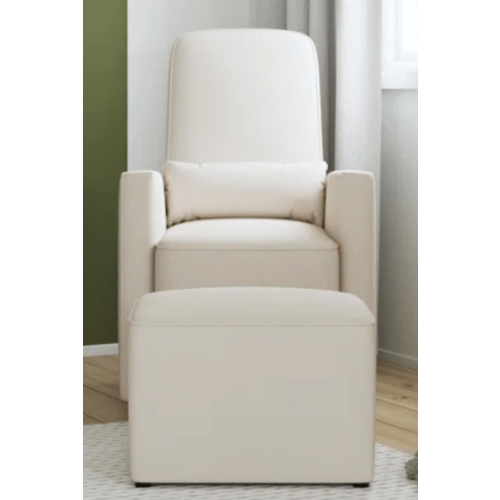 daVinci Olive Swivel Glider with Ottoman, Cream