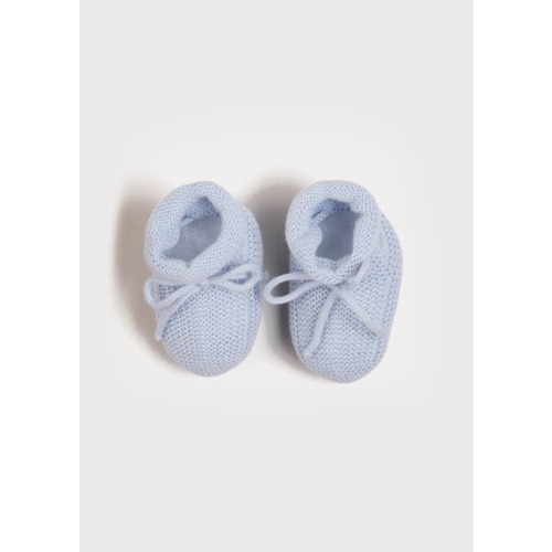 Knitted Booties in Blue