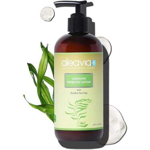 Aleavia Unscented Prebiotic Body Lotion – Fragrance-Free, All-Natural Moisturizing Body Lotion – Sulfate-Free Lotion for Sensitive Skin – 12 Oz