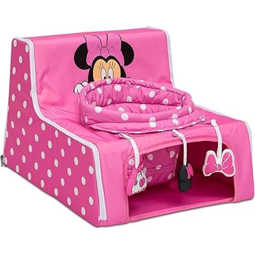 Disney Minnie Mouse Sit N Play Portable Activity Seat for Babies by Delta Children – Floor Seat for Infants